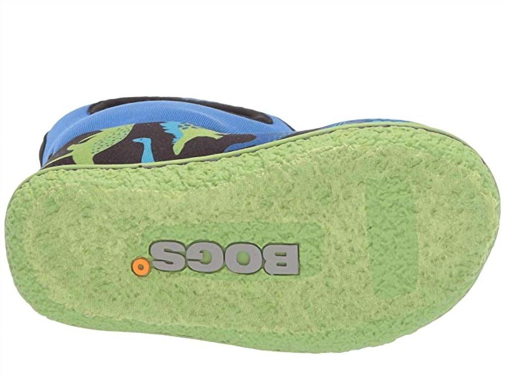 NEW BOGS boys‚Äô baby dino waterproof boots w/ handles in electric blue/multi - Picture 7 of 7
